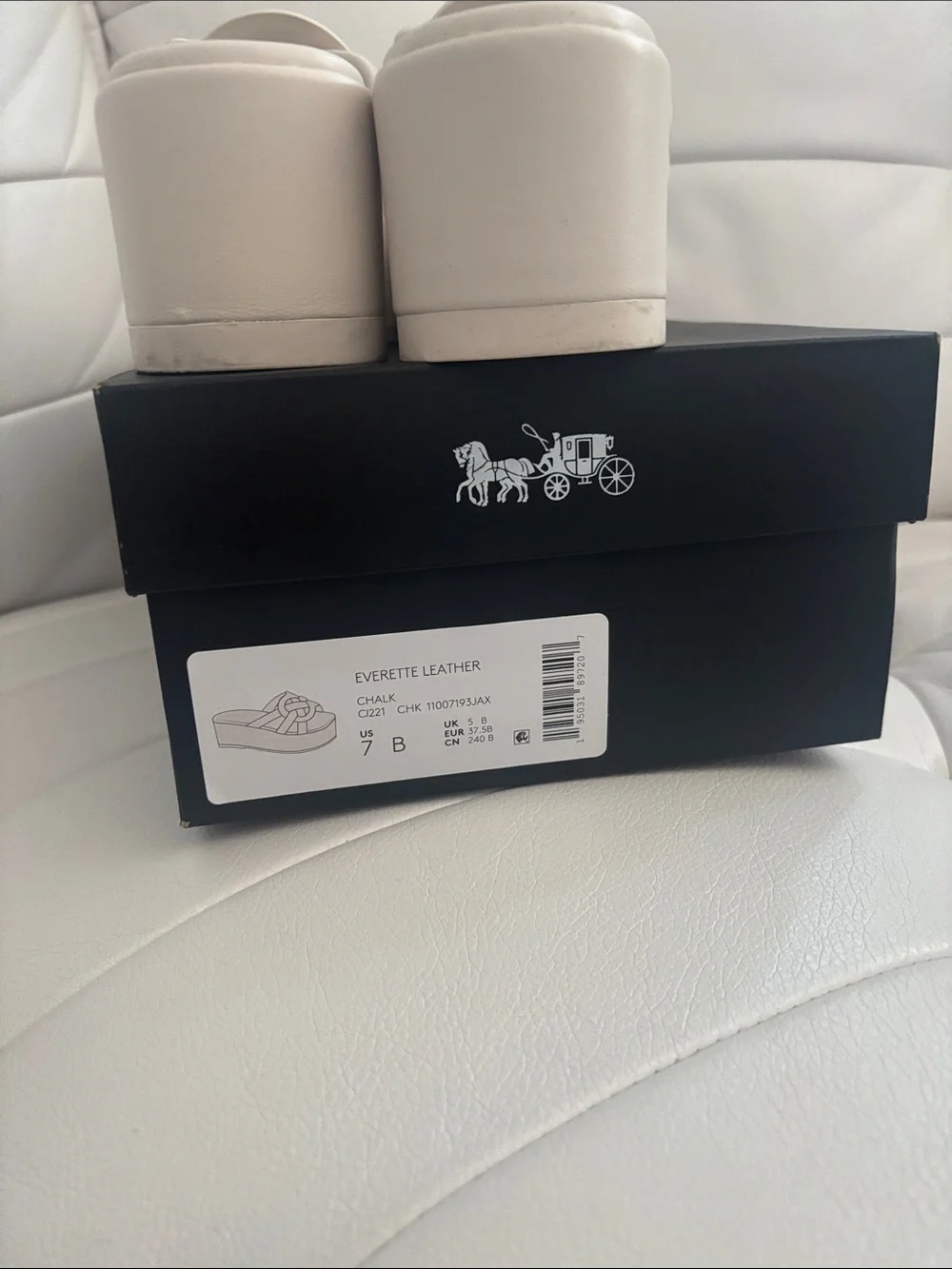 Coach Cream Knotted Slide Mules - Picture 9 of 9